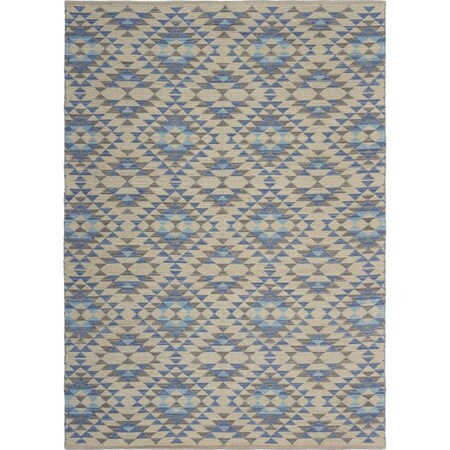 Palacedesigns 5 x 7 ft. Blue Decorative Lattice Area Rug PA2477949
